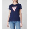 Guess Playera negra con logotipo estampado