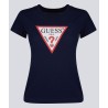 Guess Playera negra con logotipo estampado