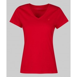 Nautica Playera de cuello V manga corta lisa