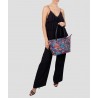 Pineda Covalin Bolso tote negro con rojo Kuuch Quetzalcóatl
