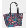 Pineda Covalin Bolso tote negro con rojo Kuuch Quetzalcóatl