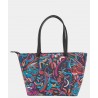 Pineda Covalin Bolso tote negro con rojo Kuuch Quetzalcóatl