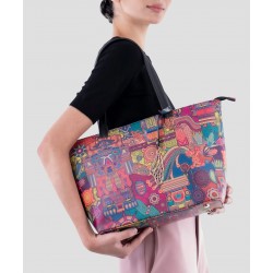 Pineda Covalin Bolso Tote Kiin Diosas mexicas multicolor