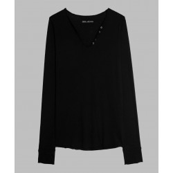 Zadig & Voltaire Playera cuello V manga larga con gráfico Mujer