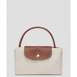 Longchamp Bolsa satchel beige claro