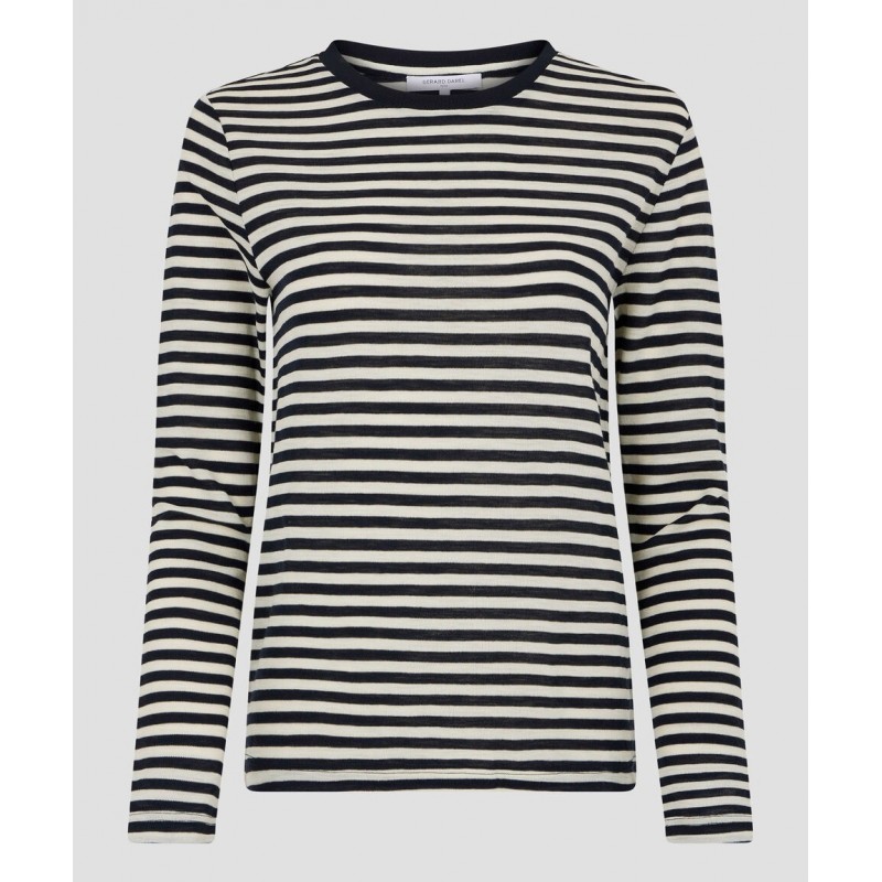 Gerard Darel Playera cuello redondo manga larga rayas Gerard Darel Playera cuello redondo manga larga rayas