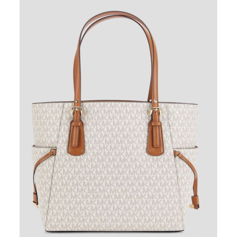Michael Kors Bolso Tote Crema Voyager monogram