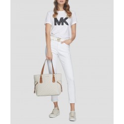 Michael Kors Bolso Tote Crema Voyager monogram