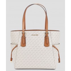 Michael Kors Bolso Tote Crema Voyager monogram