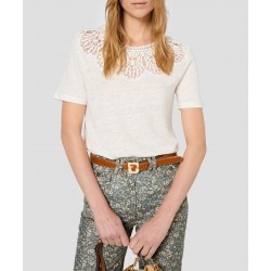 Gerard Darel Playera cuello redondo manga corta con bordado