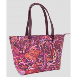 Pineda Covalin Bolso tote fucsia K'iin Quetzalcóatl