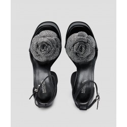Michael Kors Zapatillas con pulsera con tacón alto cuadrado en piel
