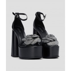 Michael Kors Zapatillas con pulsera con tacón alto cuadrado en piel