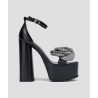 Michael Kors Zapatillas con pulsera con tacón alto cuadrado en piel