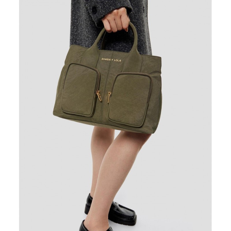 Bimba y Lola Bolso Satchel Caqui Bimba y Lola Bolso Satchel Caqui